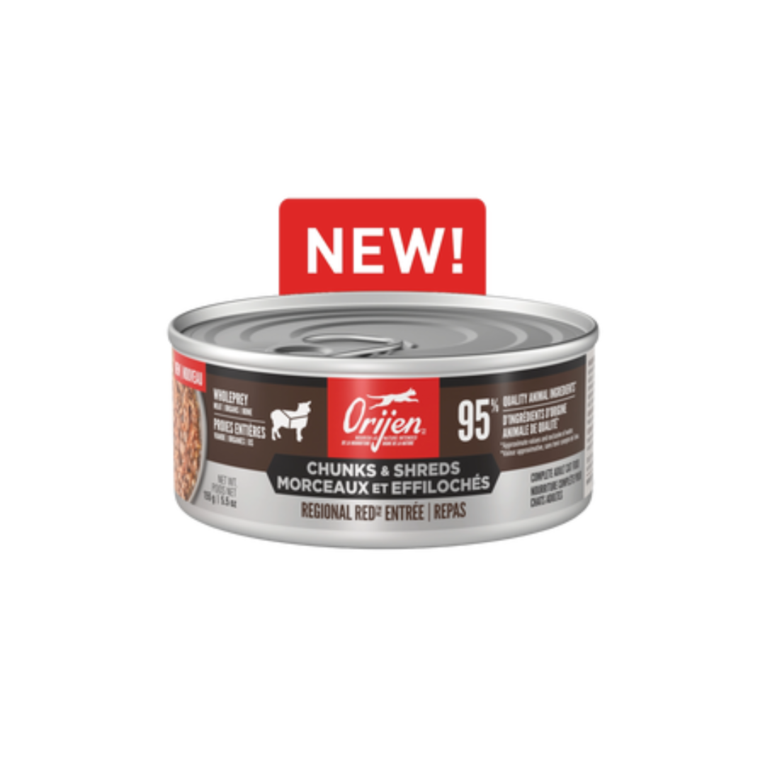 Orijen Wet Cat Food -  Chunks & Shreds, Regional Red Entree Canned