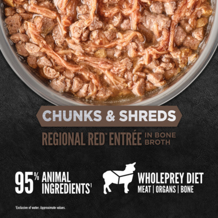 Orijen Wet Cat Food -  Chunks & Shreds, Regional Red Entree Canned