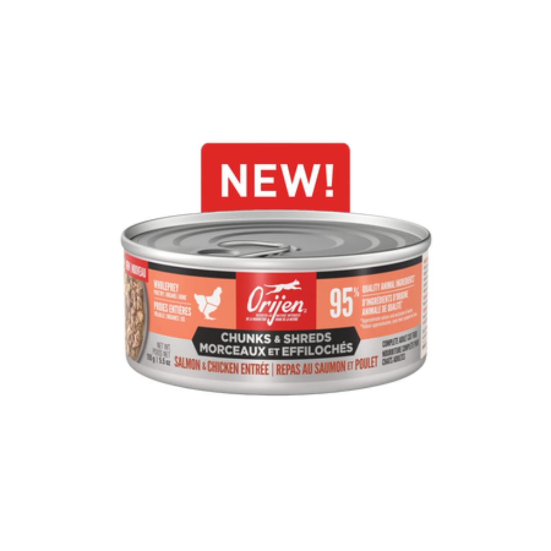 Orijen Wet Cat Food - Chunks & Shreds, Salmon & Chicken Entree Canned