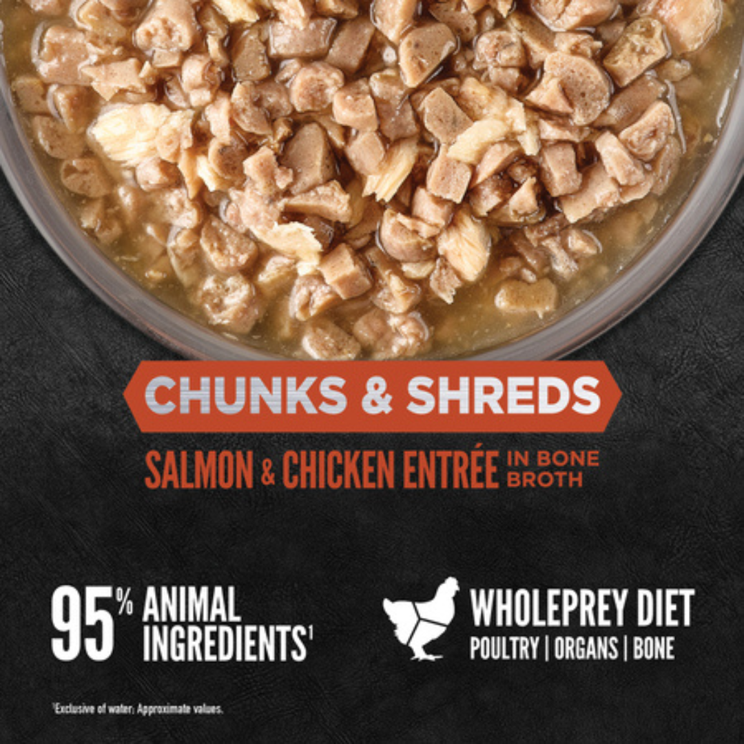 Orijen Wet Cat Food - Chunks & Shreds, Salmon & Chicken Entree Canned