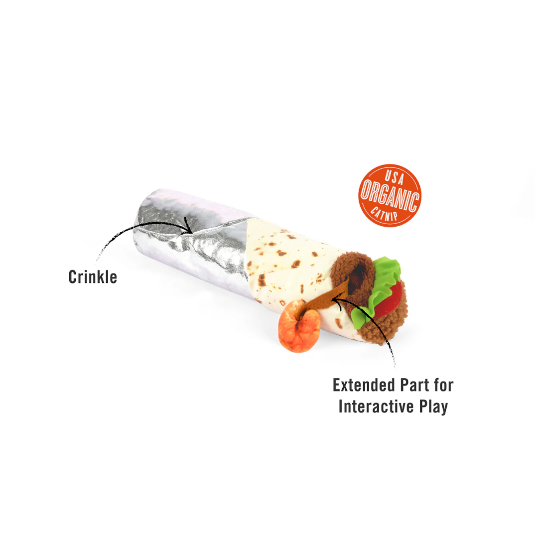 Pet Play Cat Toys - Feline Frenzy Shrimp Purrito Catnip Kicker