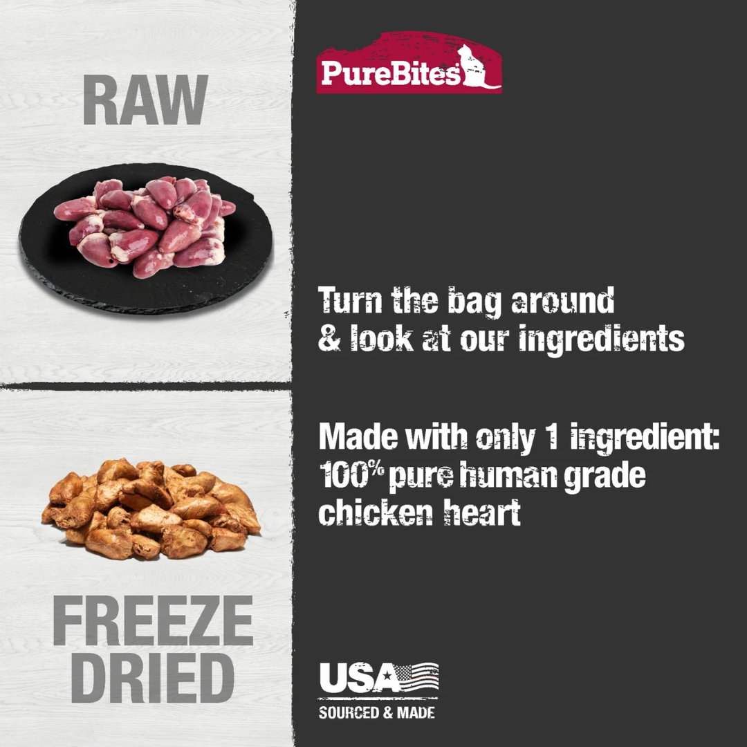 PureBites Freeze-Dried Cat Treats - Chicken Heart