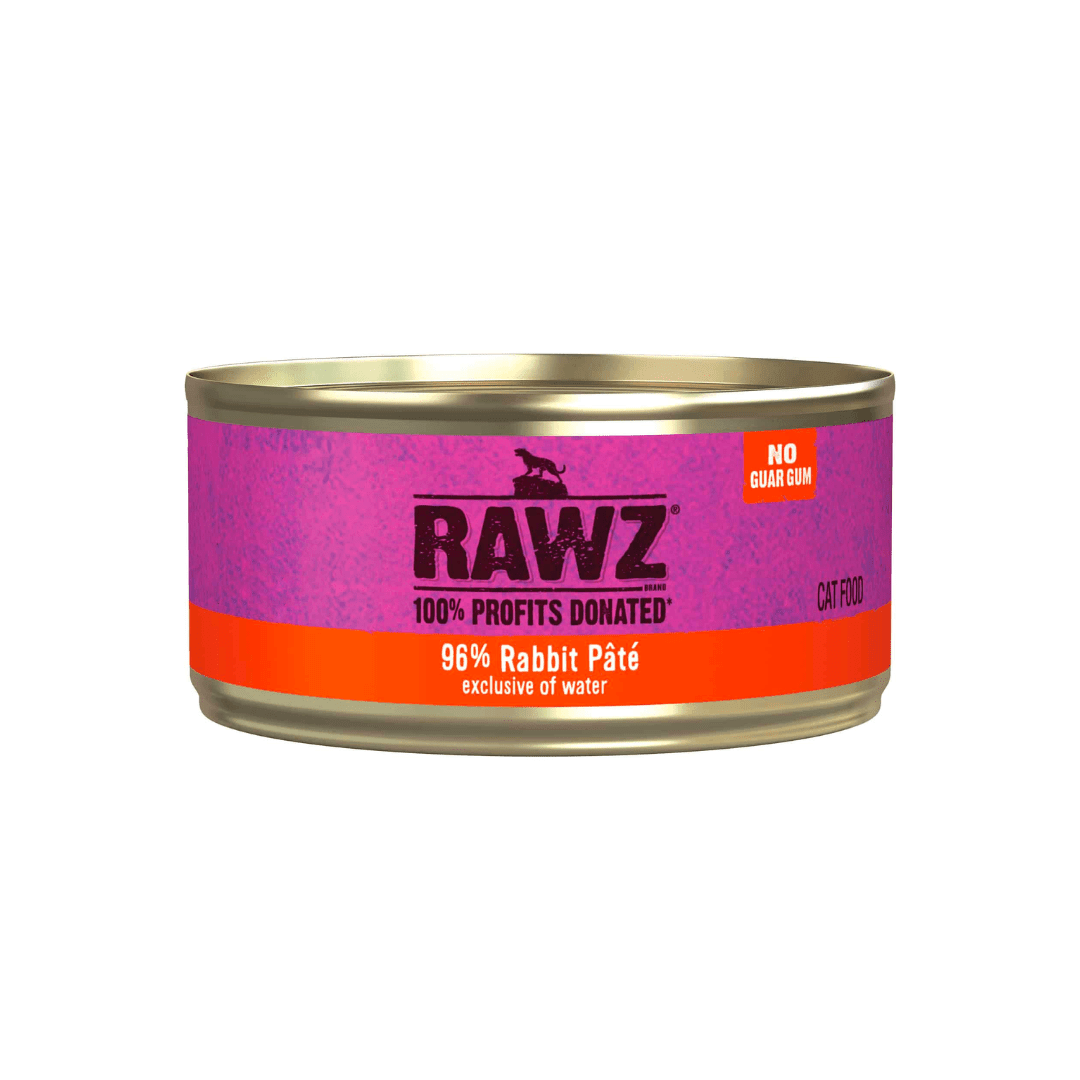 Rawz 96 Rabbit Pate Cat Food 3 oz