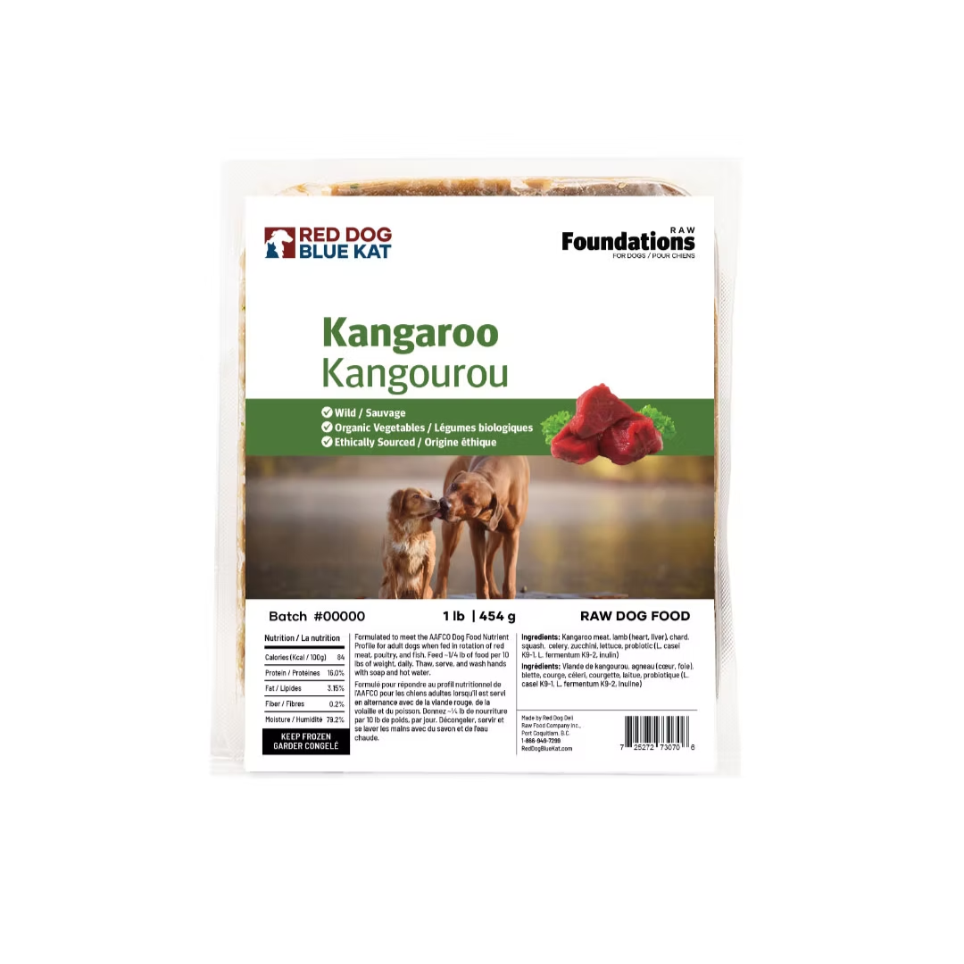 Red Dog Blue Cat Frozen Dog Food - Kangaroo Recipe