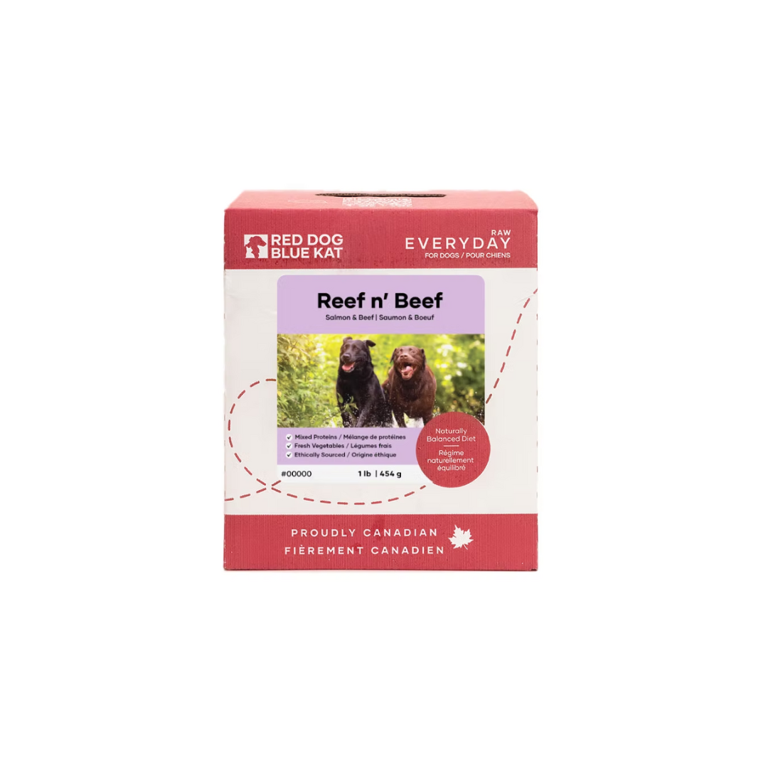 Red Dog Blue Cat Frozen Dog Food - Raw Reef n' Beef Recipe
