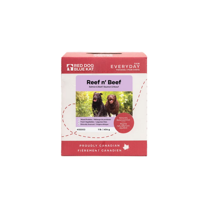 Red Dog Blue Cat Frozen Dog Food - Raw Reef n' Beef Recipe