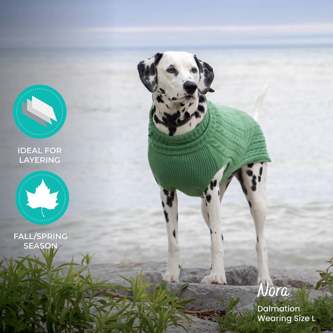 Shedrow K9 Dog Apparel - Brentwood Cable Knit Dog Sweater Plus