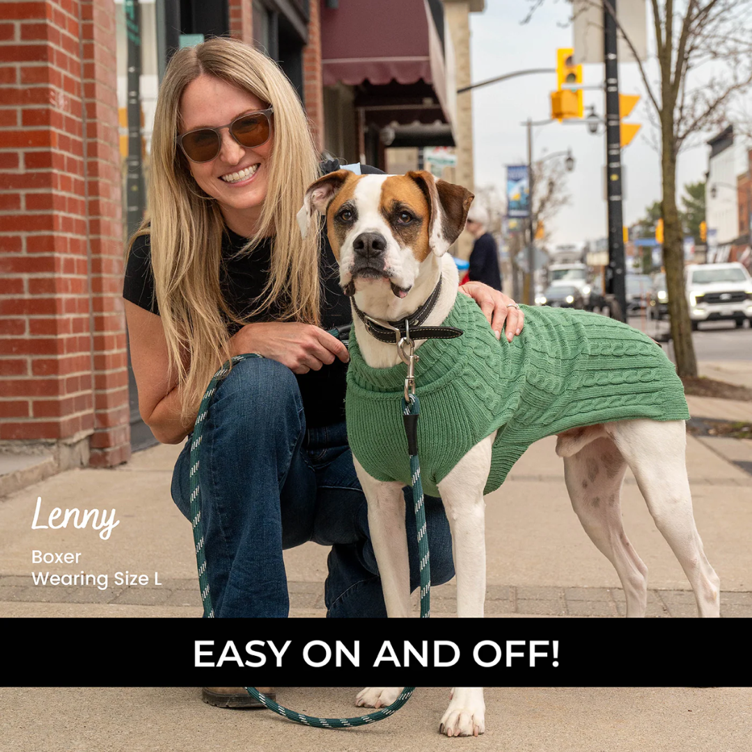 Shedrow K9 Dog Apparel - Brentwood Cable Knit Dog Sweater Plus