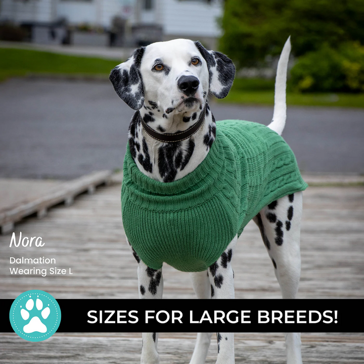 Shedrow K9 Dog Apparel - Brentwood Cable Knit Dog Sweater Plus