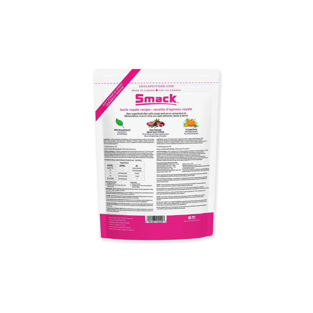 Smack Dehydrated Cat Food - Lamb Royale