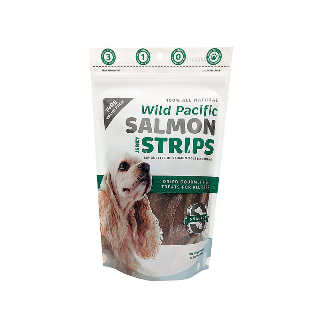 Snack 21 Dog Treats - Wild Pacific Salmon Strips