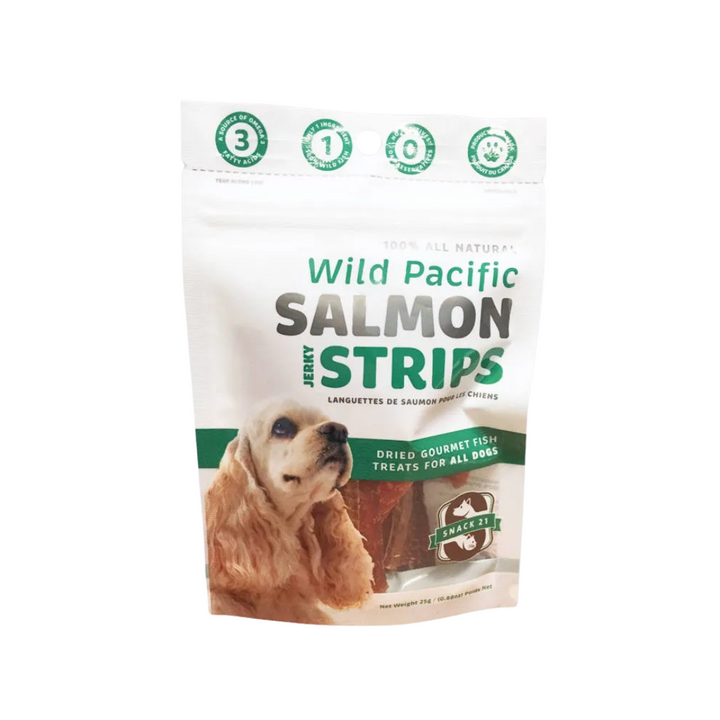 Snack 21 Dog Treats - Wild Pacific Salmon Strips