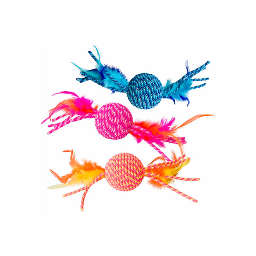 Spot Cat Toys - Elasteeez Ball & Feather