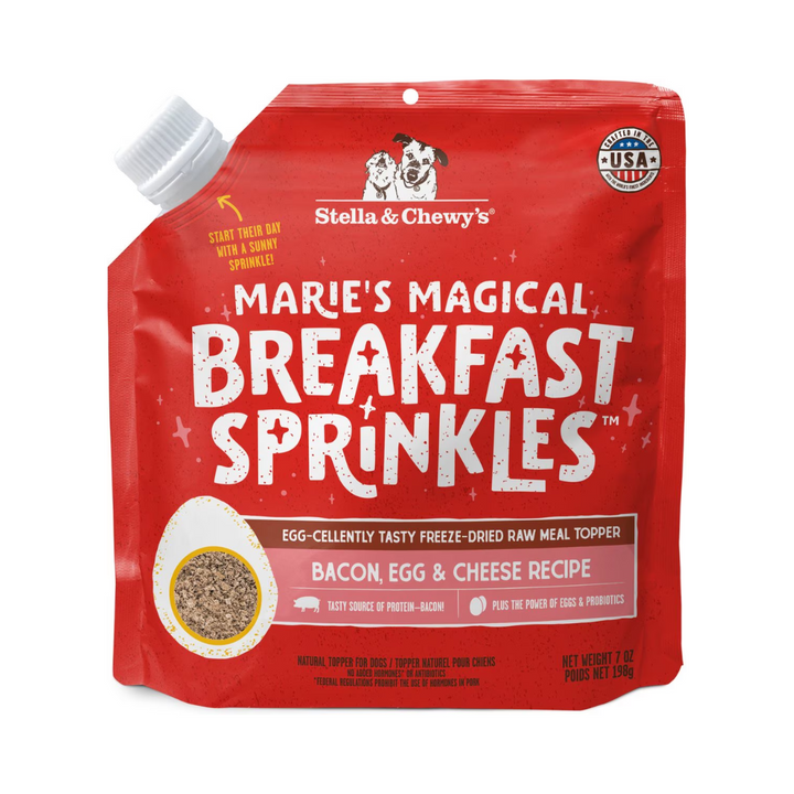 Stella & Chewy's Freeze-Dried Raw Dog Meal Mixers - Magical Breakfast Sprinkles Bacon, Egg & Cheese Grain-Free Recipe