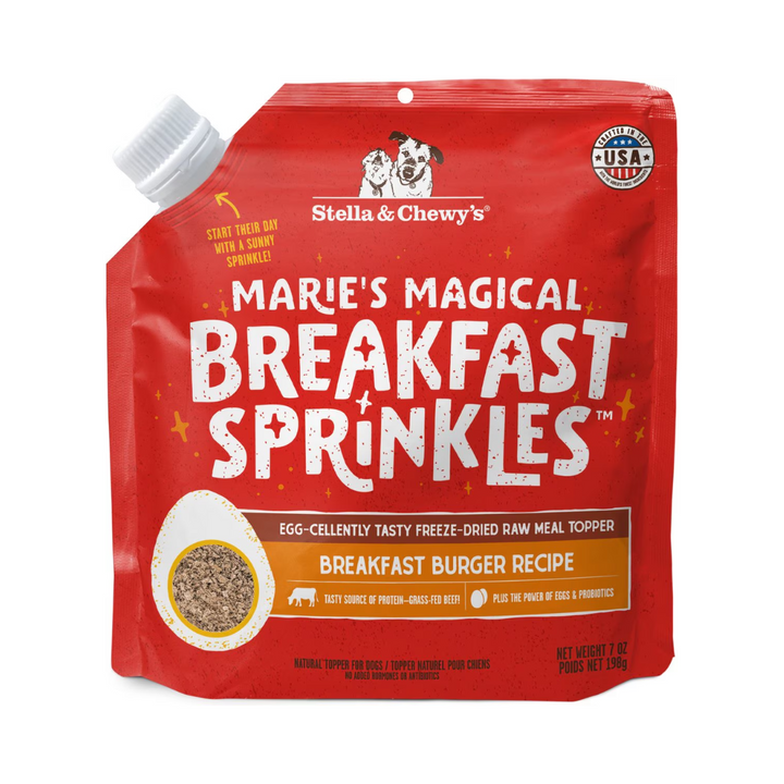 Stella & Chewy's Freeze-Dried Raw Dog Meal Mixers - Magical Breakfast Sprinkles Breakfast Burger Grain-Free Recipe