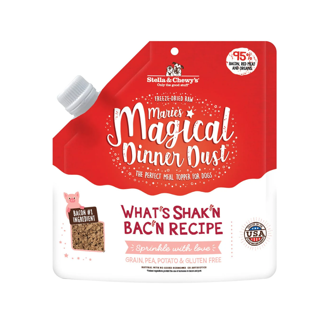 Stella & Chewy's Freeze-Dried Raw Dog Meal Mixers - Marie’s Magical Dinner Dust What’s Shak’n Bac’n