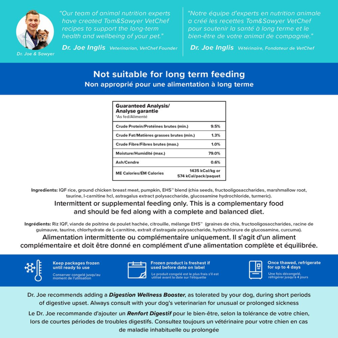 Tom & Sawyer Dog Food - Vet Chef Digestive Rescue