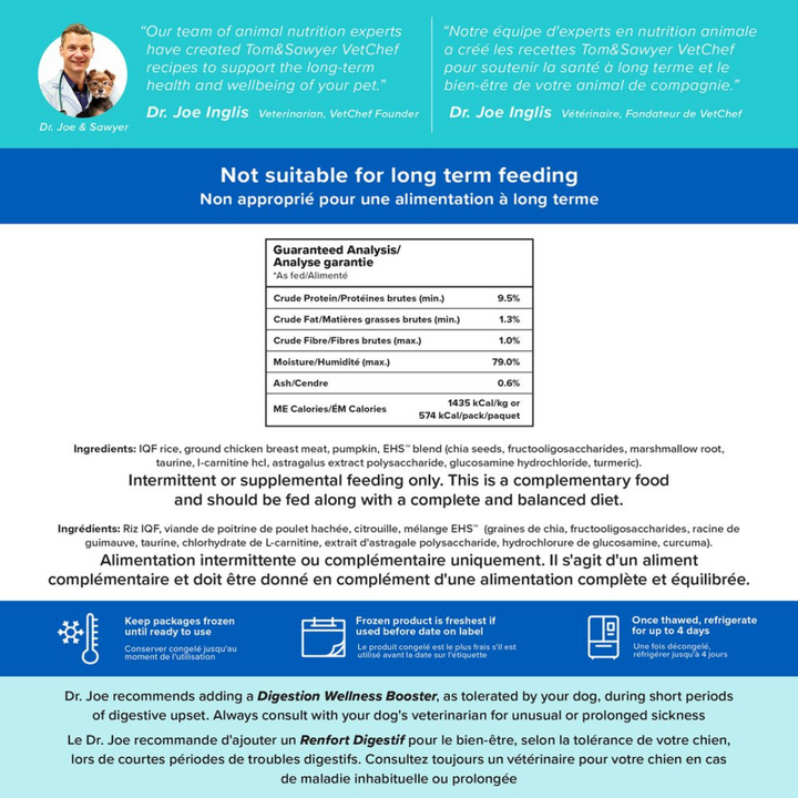 Tom & Sawyer Dog Food - Vet Chef Digestive Rescue