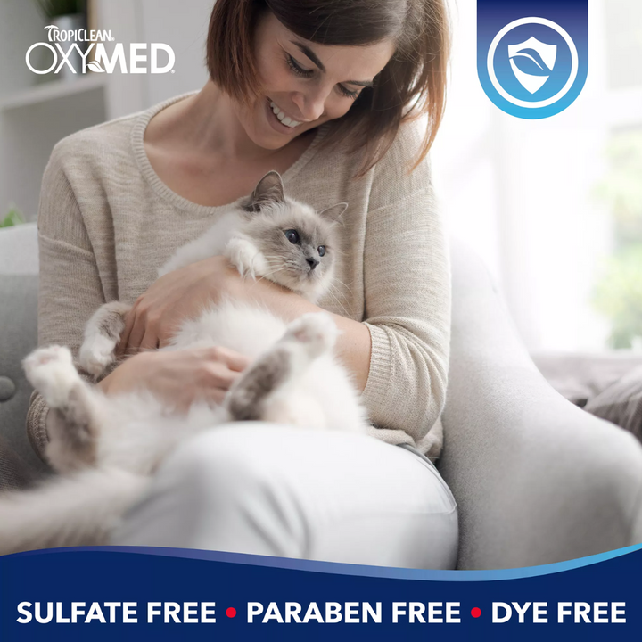 Tropiclean Cat Grooming Supplies - OxyMed Hairball Relief No-Rinse Foaming