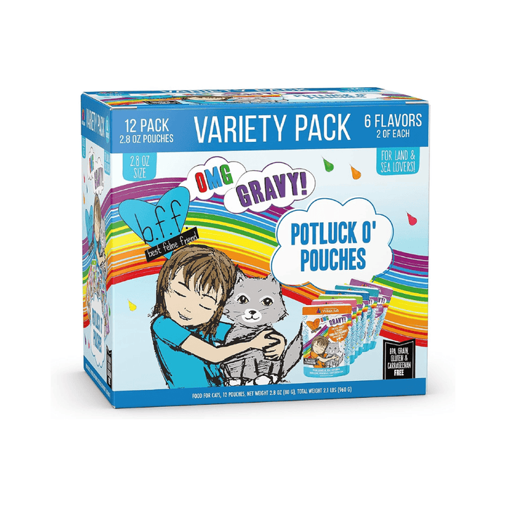 Weruva Cat Wet - BFF OMG Gravy Potluck O' Pouches Variety Pack