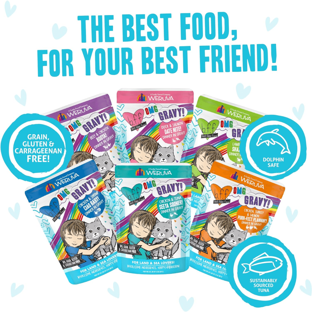 Weruva Cat Wet - BFF OMG Gravy Potluck O' Pouches Variety Pack