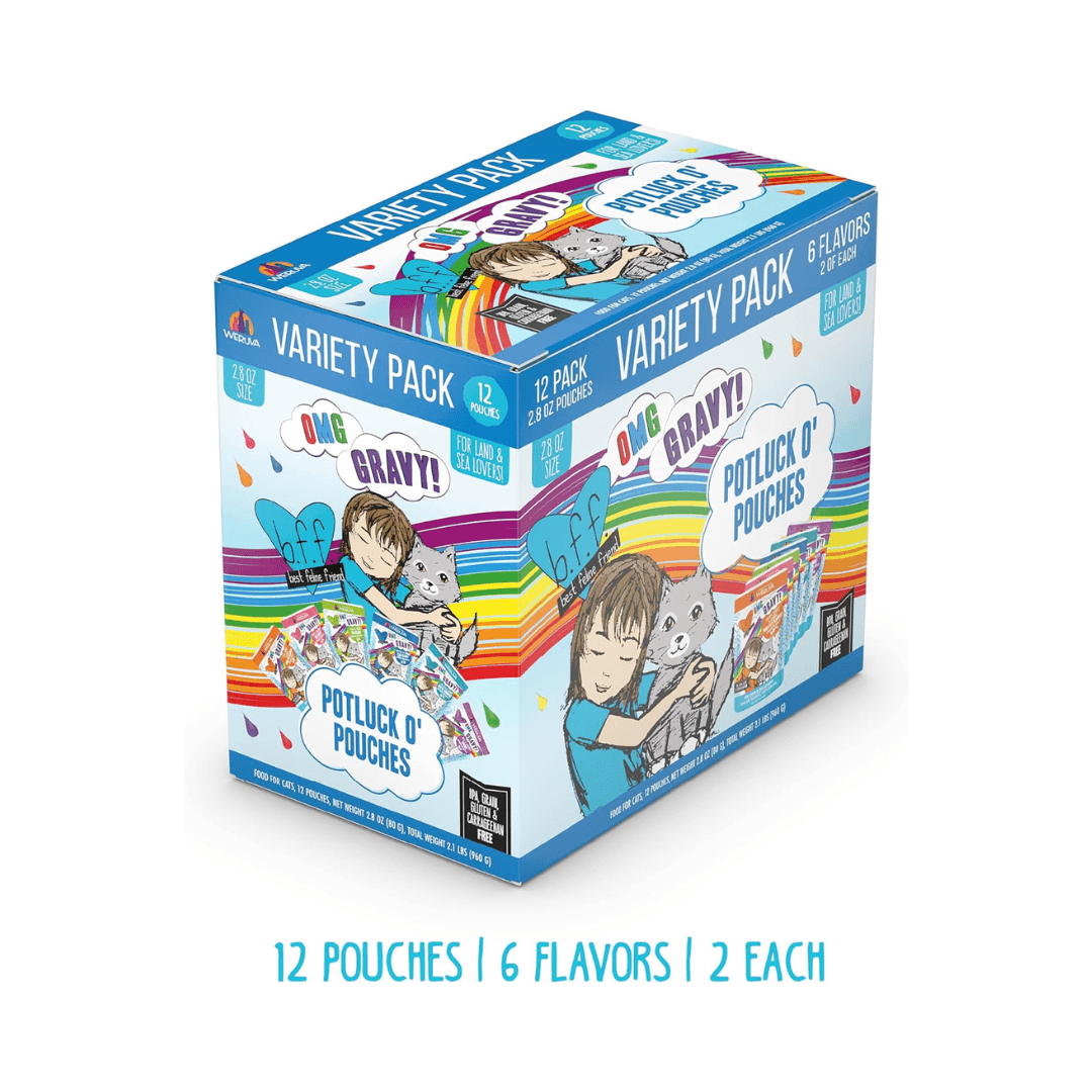Weruva Cat Wet - BFF OMG Gravy Potluck O' Pouches Variety Pack