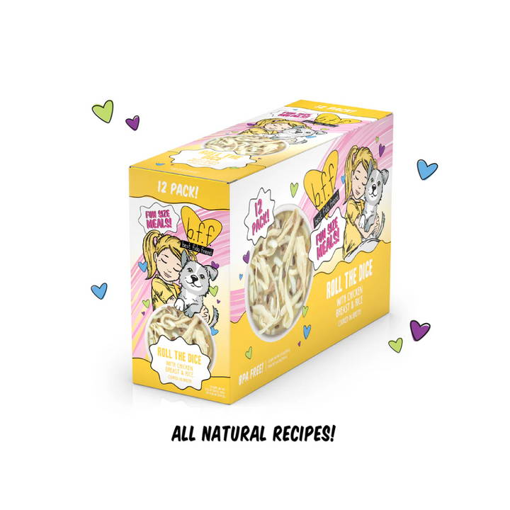Weruva Wet Dog Food - BFF Best Fido Friend  Roll The Dice with Chicken Breast & Rice Cup