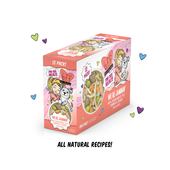 Weruva Wet Dog Food - BFF Best Fido Friend  We Be Jammin' with Chicken Breast, Rice, Pumpkin & Salmon Cup