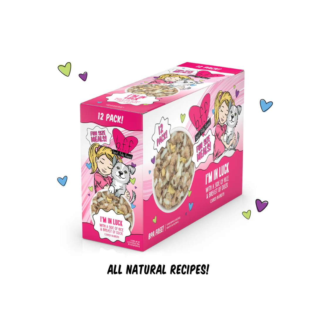 Weruva Wet Dog Food -BFF Best Fido Friend  I'm In Luck with a Side of Rice & Breast of Duck Cup