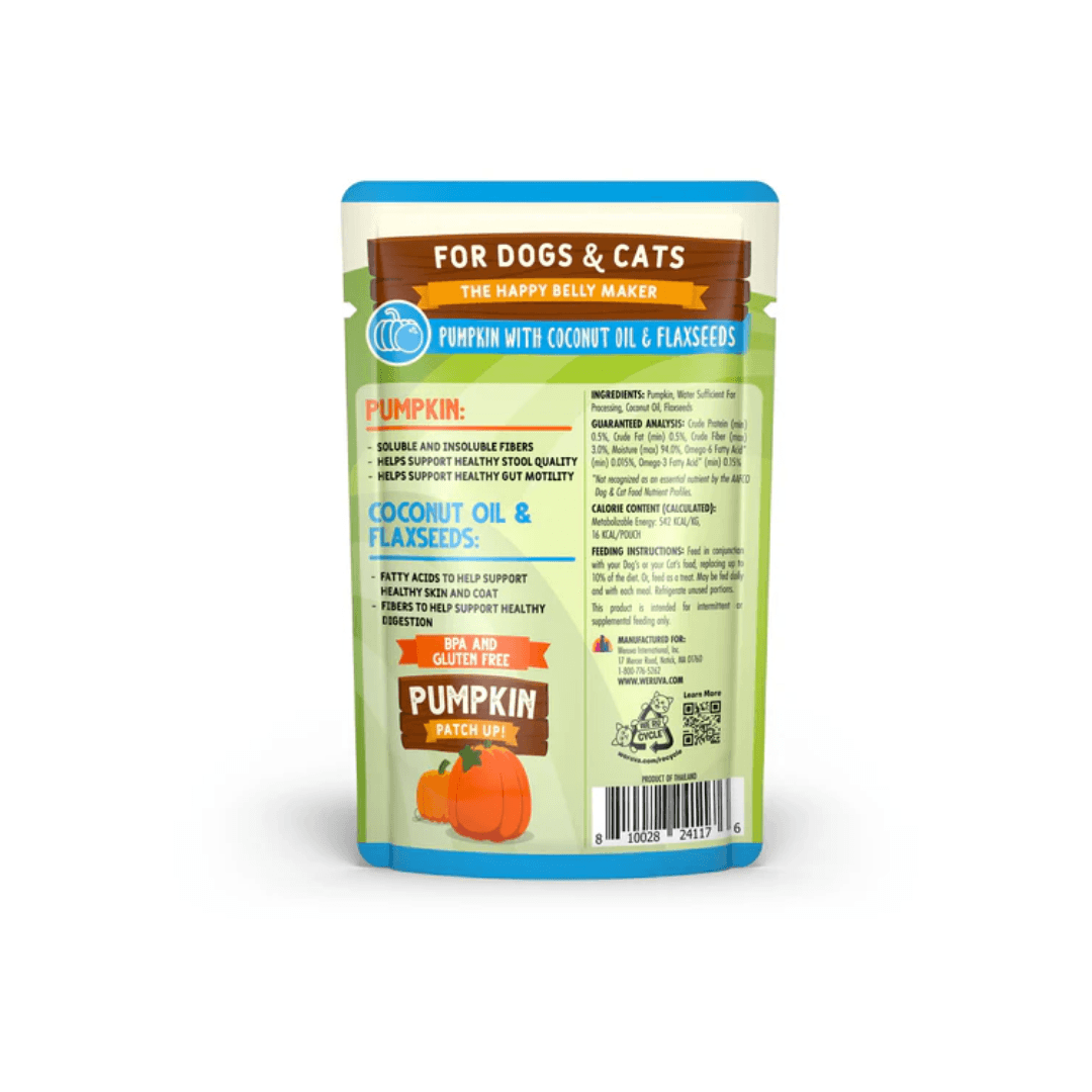 Weruva Dog and Cat Supplements - Pumpkin Patch Up Pumpkin with Coconut Oil & Flaxseeds Pouch
