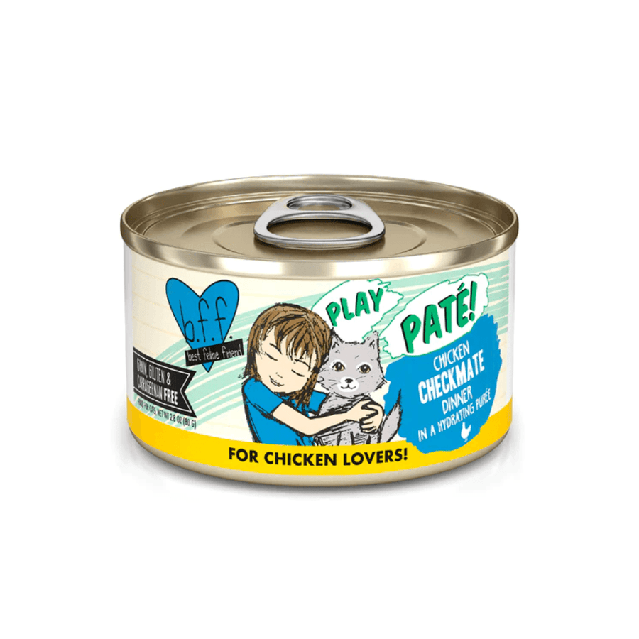 Weruva Wet Cat Food - BFF PLAY Paté Chicken Checkmate Chicken Dinner in a Hydrating Purée Canned