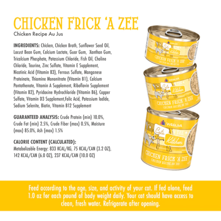 Weruva Wet Cat Food - Cats in the Kitchen "Chicken Frick 'A Zee" Chicken Recipe Canned