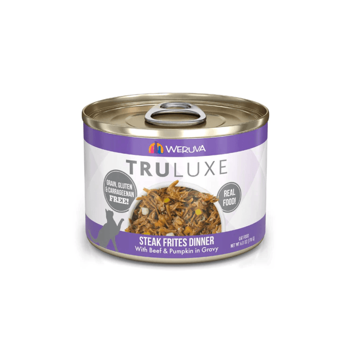 Weruva Wet Cat Food - TRULUXE  Steak Frites Dinner with Beef & Pumpkin in Gravy Canned