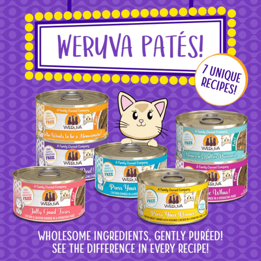 Weruva Wet Cat Food - Weruva Cat Paté  Meal or No Deal! Chicken & Beef Dinner in a Hydrating Purée Canned