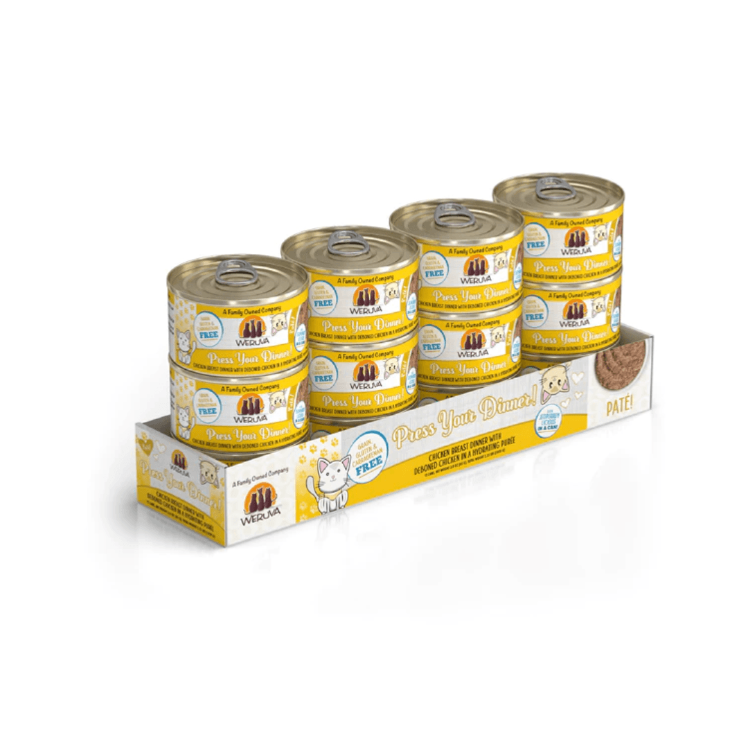 Weruva Wet Cat Food - Weruva Cat Paté Press Your Dinner! Chicken Breast Dinner with Deboned Chicken in a Hydrating Purée Canned
