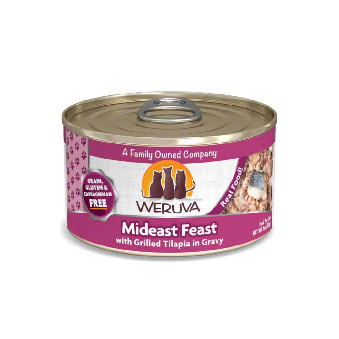Weruva Wet Cat Food - Weruva Classic Cat Mideast Feast with Grilled Tilapia in Gravy Canned