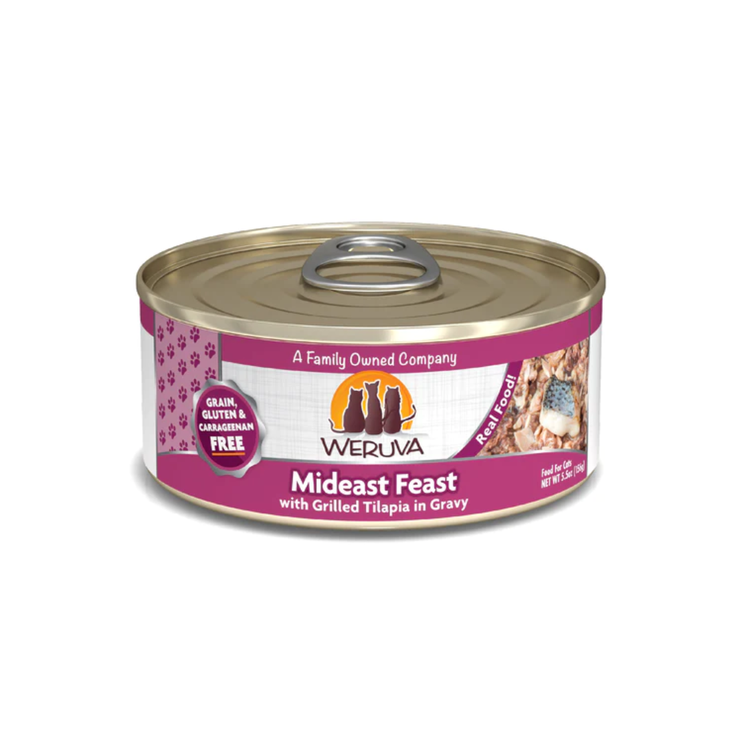 Weruva Wet Cat Food - Weruva Classic Cat Mideast Feast with Grilled Tilapia in Gravy Canned