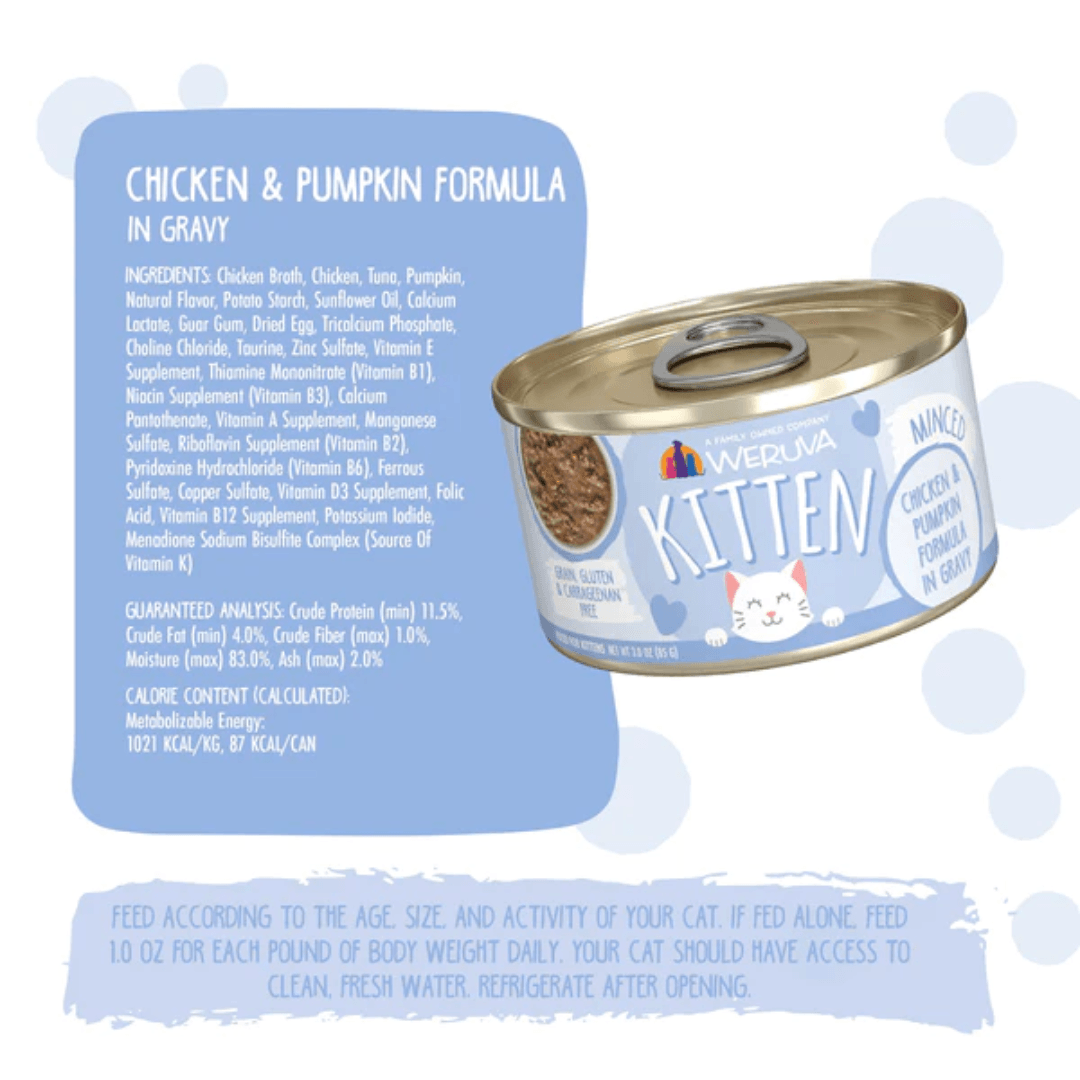 Weruva Wet Cat Food - Weruva Kitten Chicken & Pumpkin Formula Chicken, Tuna & Pumpkin in Gravy Canned