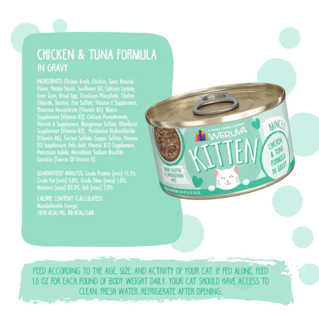 Weruva Wet Cat Food - Weruva Kitten Chicken & Tuna Formula in Gravy Canned