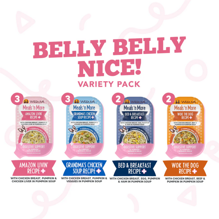Weruva Wet Dog Food - Weruva Meals 'n More Belly Belly Nice! Digestive Support Variety Pack