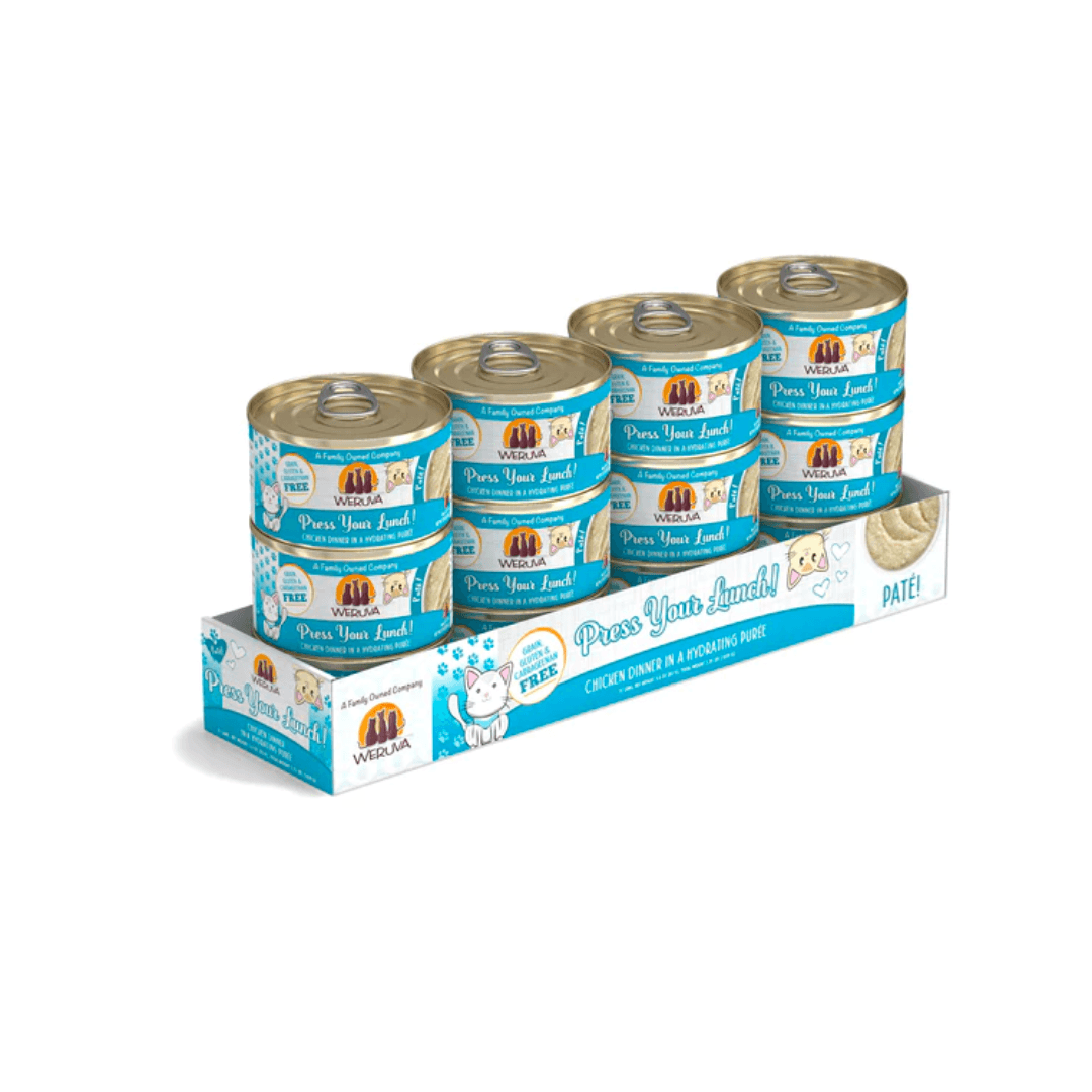 Weruva Wet Cat Food - Weruva Cat Paté Press Your Lunch! Chicken Dinner in a Hydrating Puree Canned