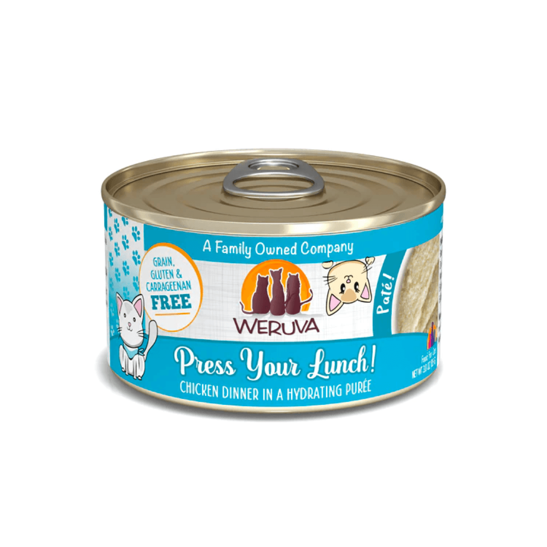 Weruva Wet Cat Food - Weruva Cat Paté Press Your Lunch! Chicken Dinner in a Hydrating Puree Canned