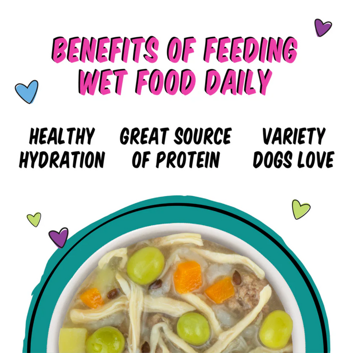 Weruva Wet Dog Food - BFF Best Fido Friend Kiss Me Thrice with Chicken Breast, Veggies & Rice Cup