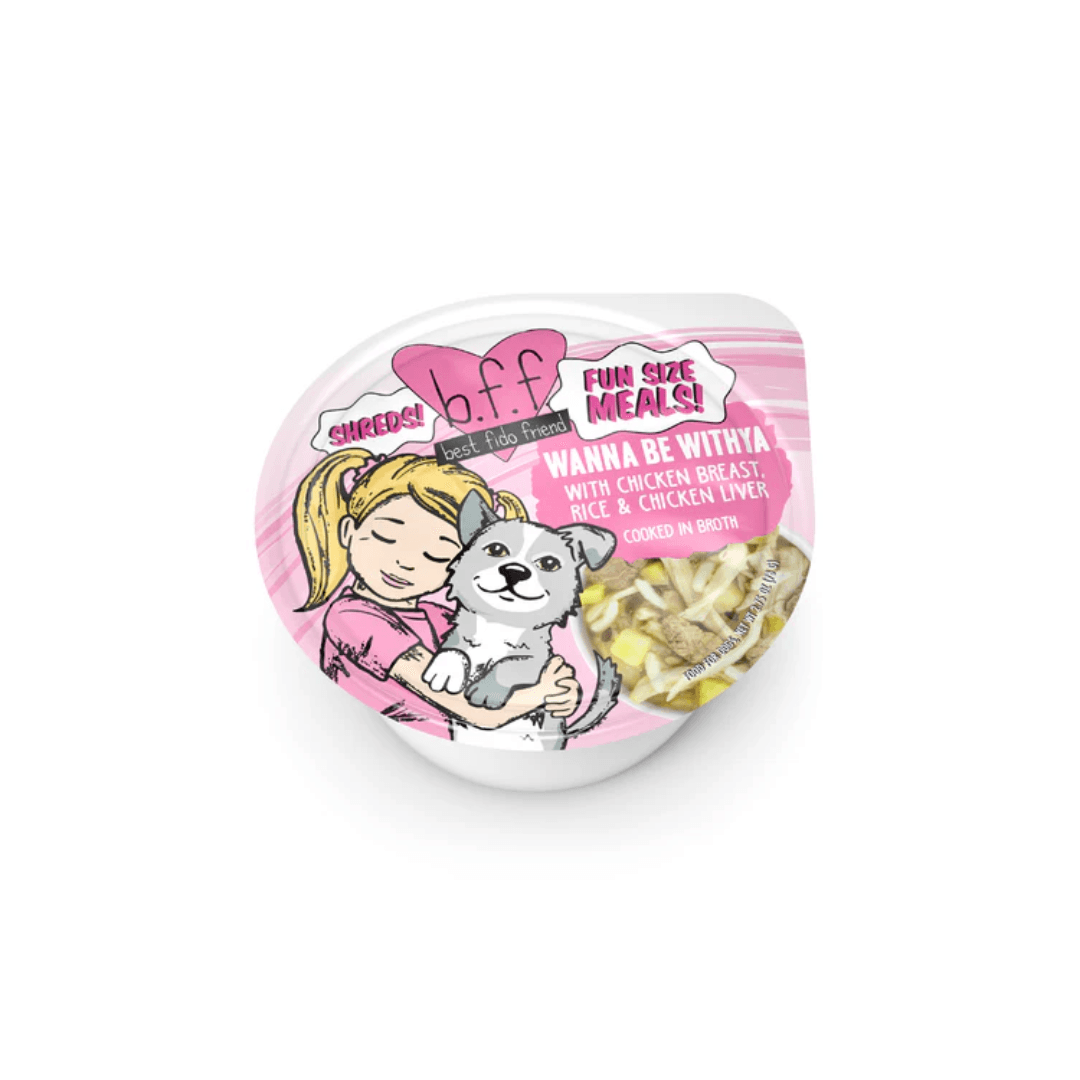Weruva Wet Dog Food - BFF Fun Size Meals Wanna Be Withya Chicken Breast, Rice and Chicken Liver Cup
