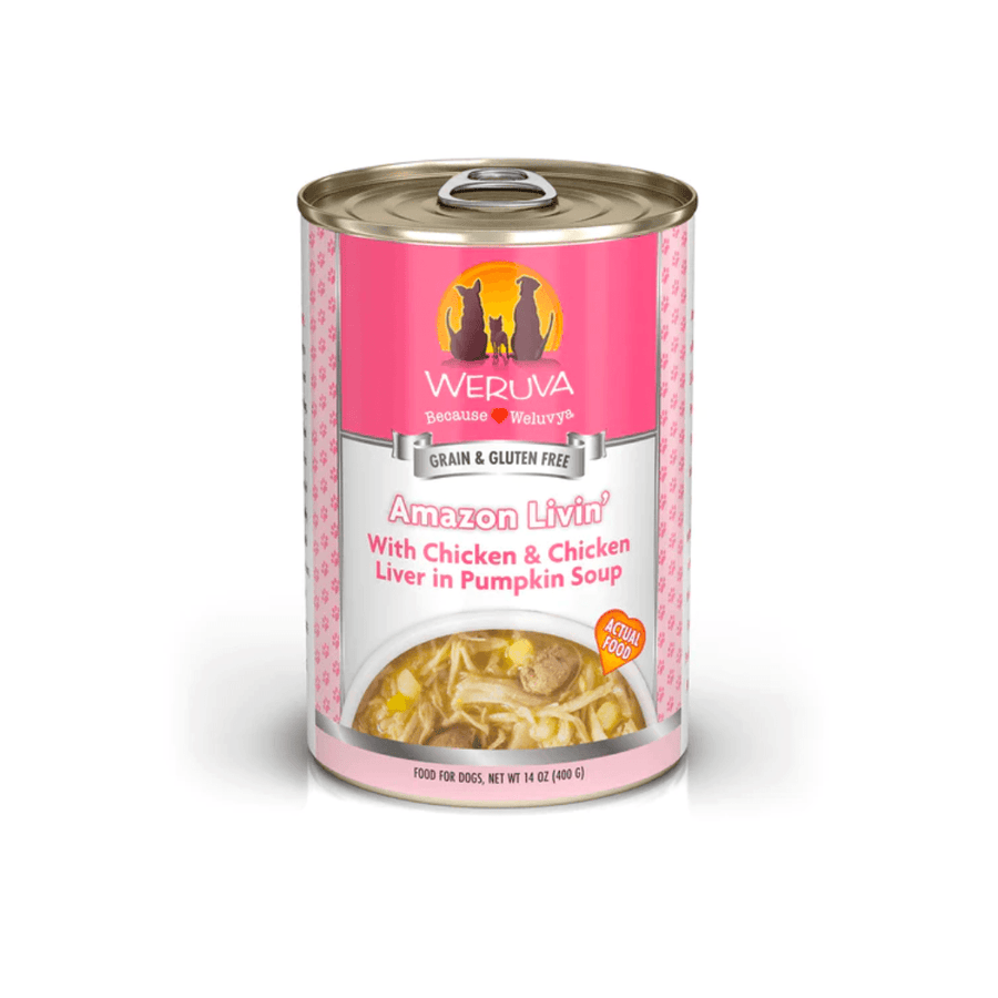 Weruva Wet Dog Food - Classics Amazon Livin' with Chicken & Chicken Liver in Pumpkin Soup Canned