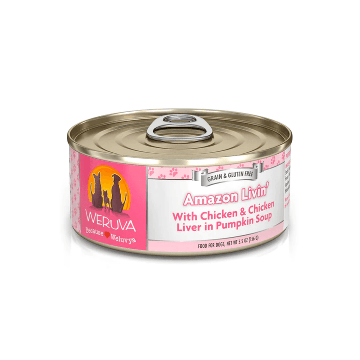 Weruva Wet Dog Food - Classics Amazon Livin' with Chicken & Chicken Liver in Pumpkin Soup Canned