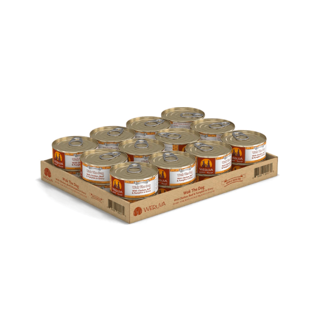 Weruva Wet Dog Food - Classics Wok The Dog with Chicken, Beef & Pumpkin in Gravy Canned