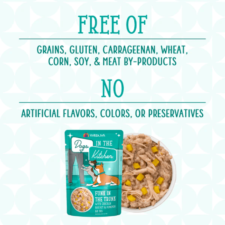 Weruva Wet Dog Food - Dogs in the Kitchen  Funk in the Trunk with Chicken Breast & Pumpkin Au Jus Pouch