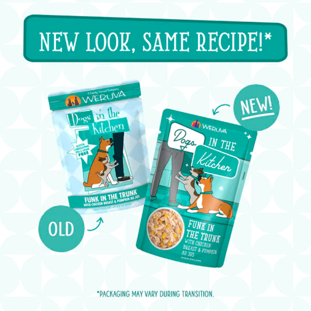 Weruva Wet Dog Food - Dogs in the Kitchen  Funk in the Trunk with Chicken Breast & Pumpkin Au Jus Pouch