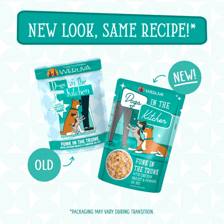 Weruva Wet Dog Food - Dogs in the Kitchen  Funk in the Trunk with Chicken Breast & Pumpkin Au Jus Pouch